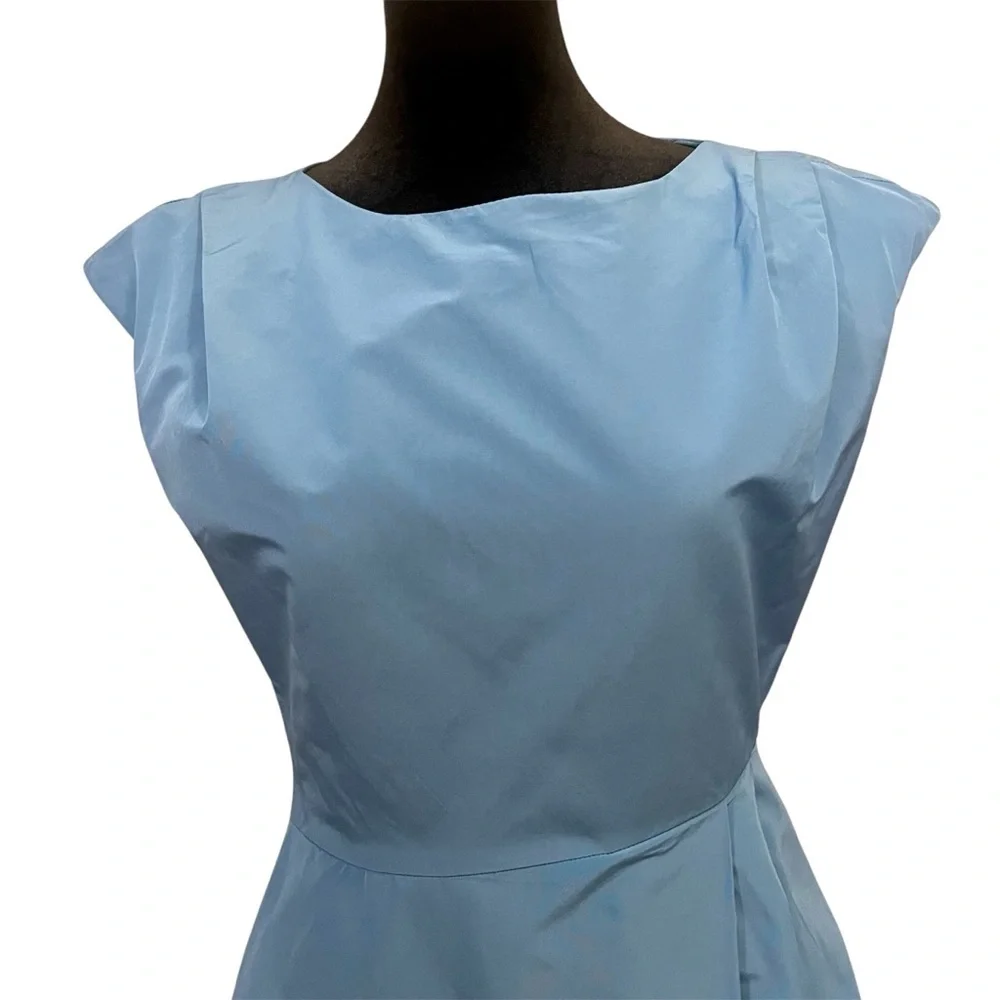 Max Mara Weekend Blue Fit and Flare Classic Taffeta Dress size 2 or 4 US. - Picture 6 of 10